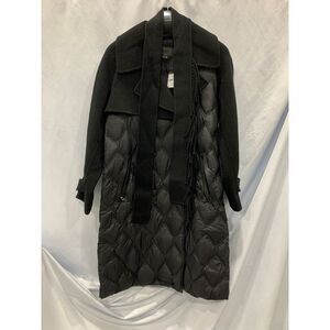 Rudsak Women's Zoe Long Wool & Down Fringe Jacket Black